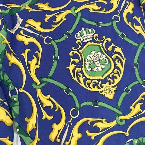 J.Mclaughlin Top Womens Large Blue Long-Sleeve Crew-Neck Blouse Catalina Cloth - Picture 2 of 9